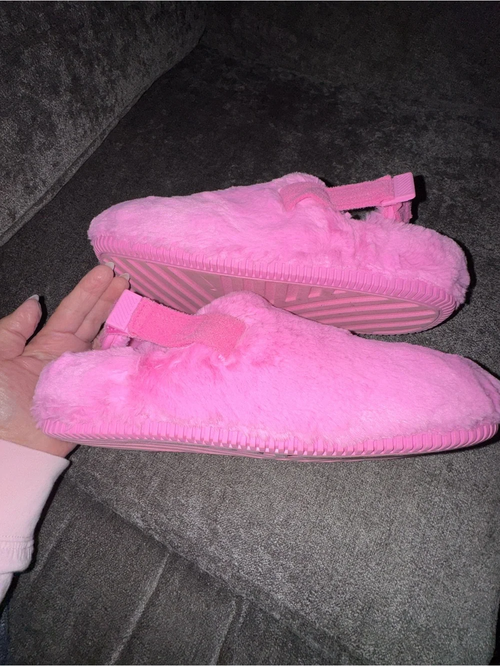 Nike Calm SE Plush Cozy Women's Pink Mules / Slip On Shoes size 11